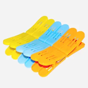1369 Plastic Cloth Double Pin Clips for cloth Dying cloth (multicolour) (Pack of 12)