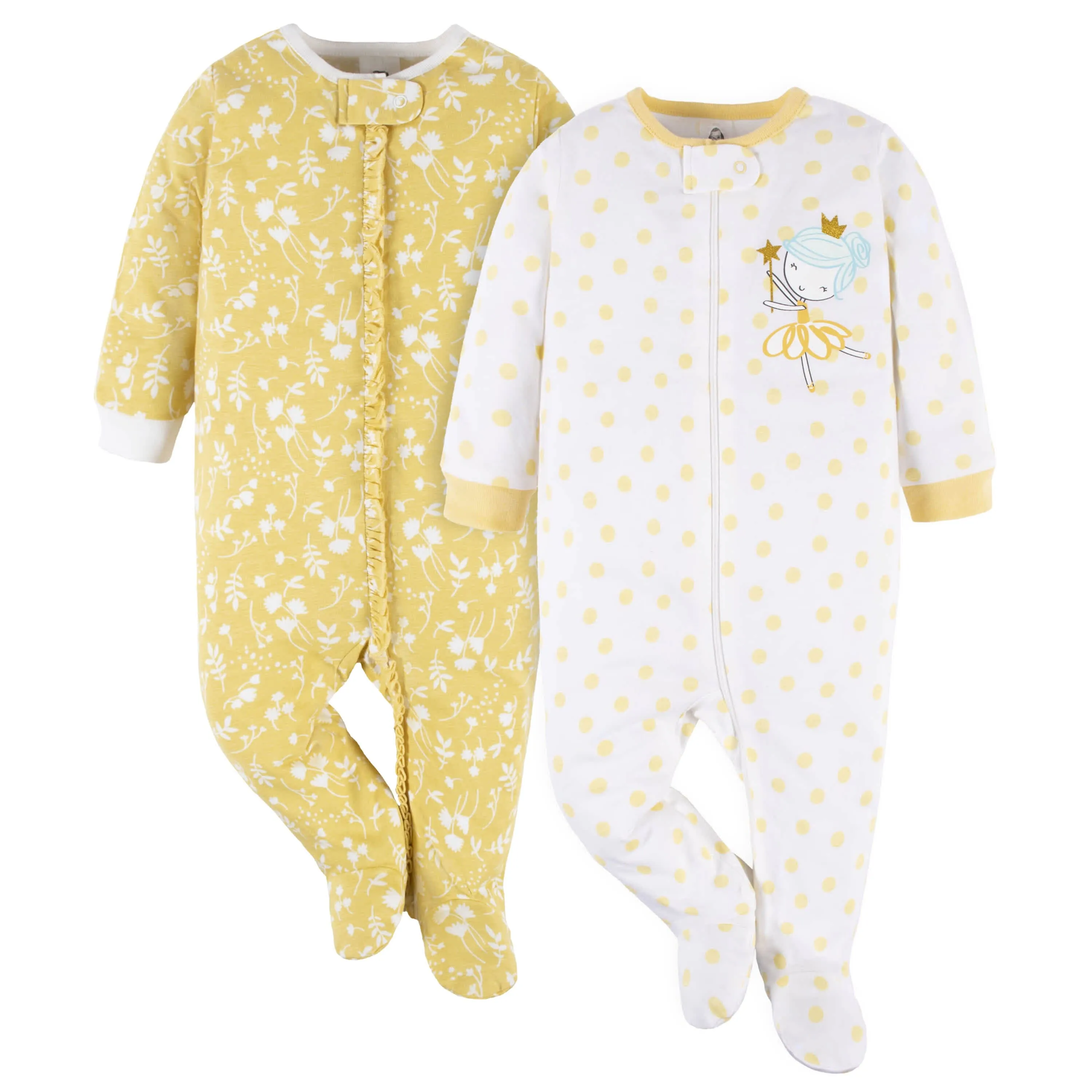 2-Pack Baby Girls Yellow Garden Sleep 'N Plays