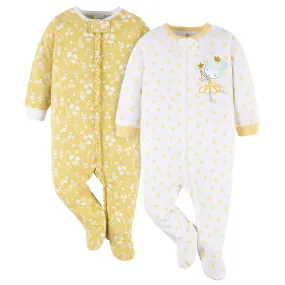 2-Pack Baby Girls Yellow Garden Sleep 'N Plays