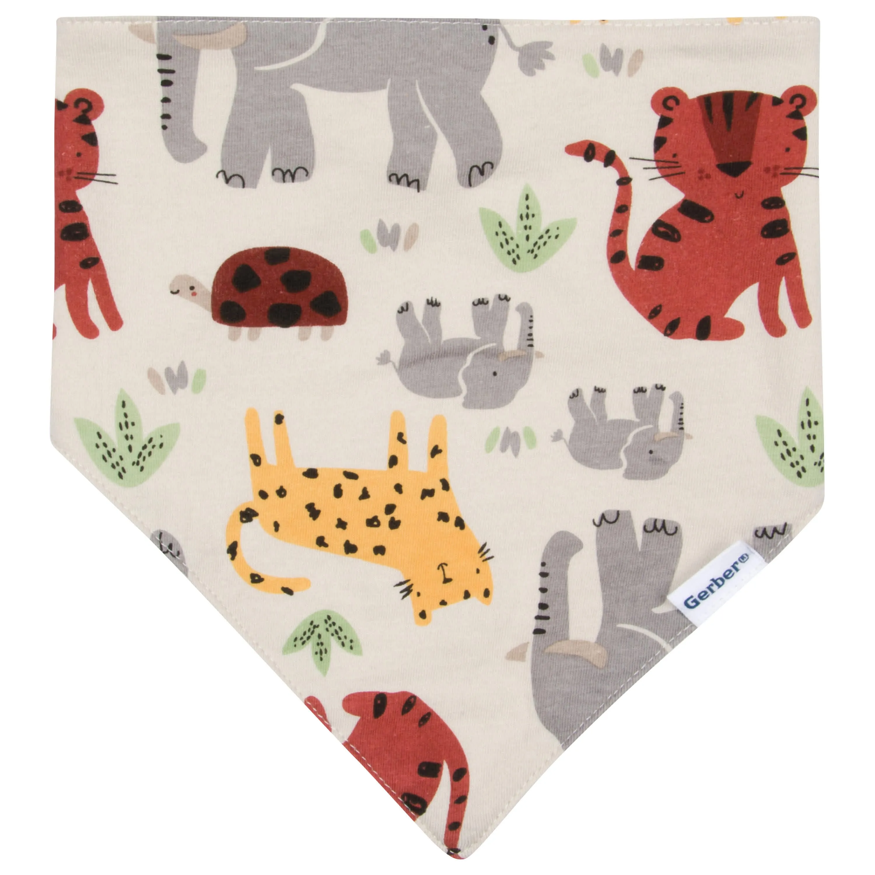 4-Pack Baby Boys Safari Bandana Bibs
