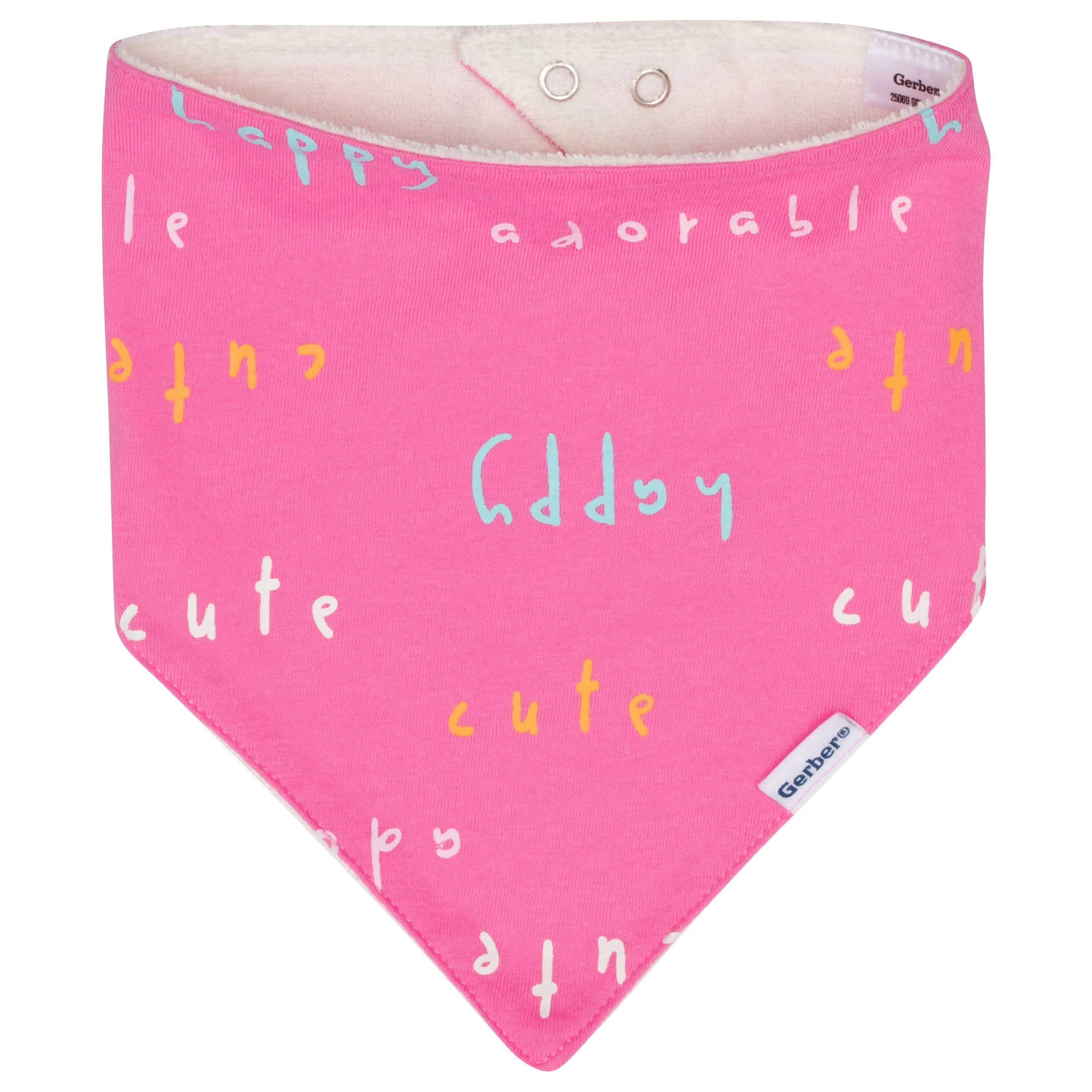 4-Pack Baby Girls Bear Bandana Bibs