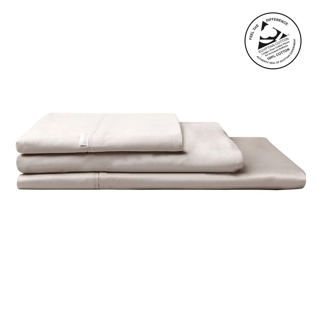 400TC Egyptian Cotton Sateen LINEN Sheet Set by Logan and Mason Platinum
