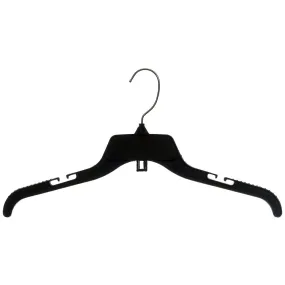 484 Black Plastic Hangers with 360 Rotating Metal Hook and Notches for Straps