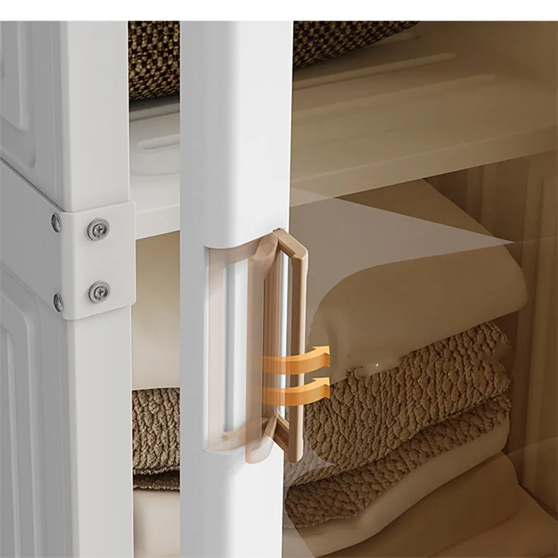 8 Grids Folding Storage Wardrobe, Magnetic Doors & Hanger, Kylin