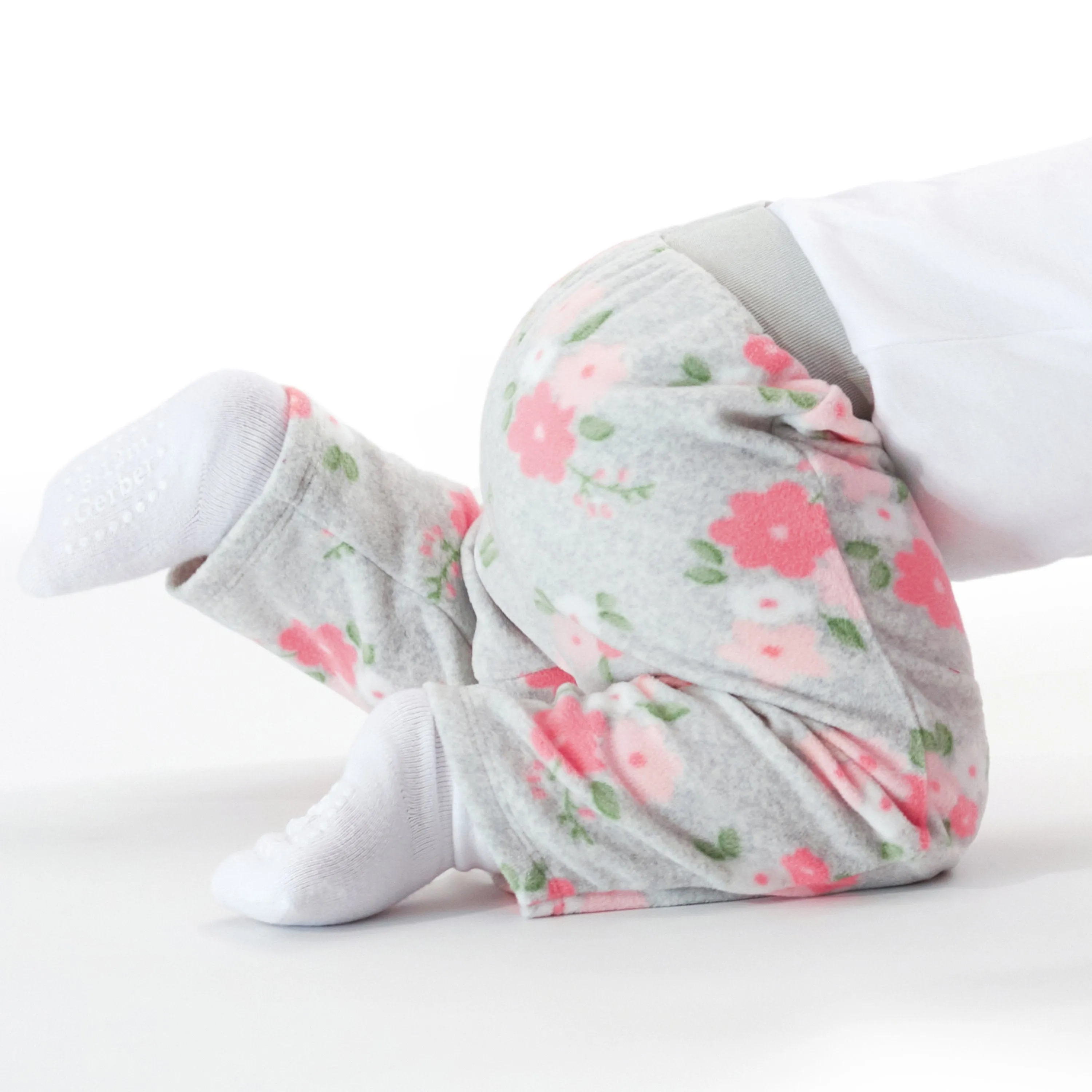 8-Pack Baby & Toddler White Wiggle Proof® Jersey Crew Socks