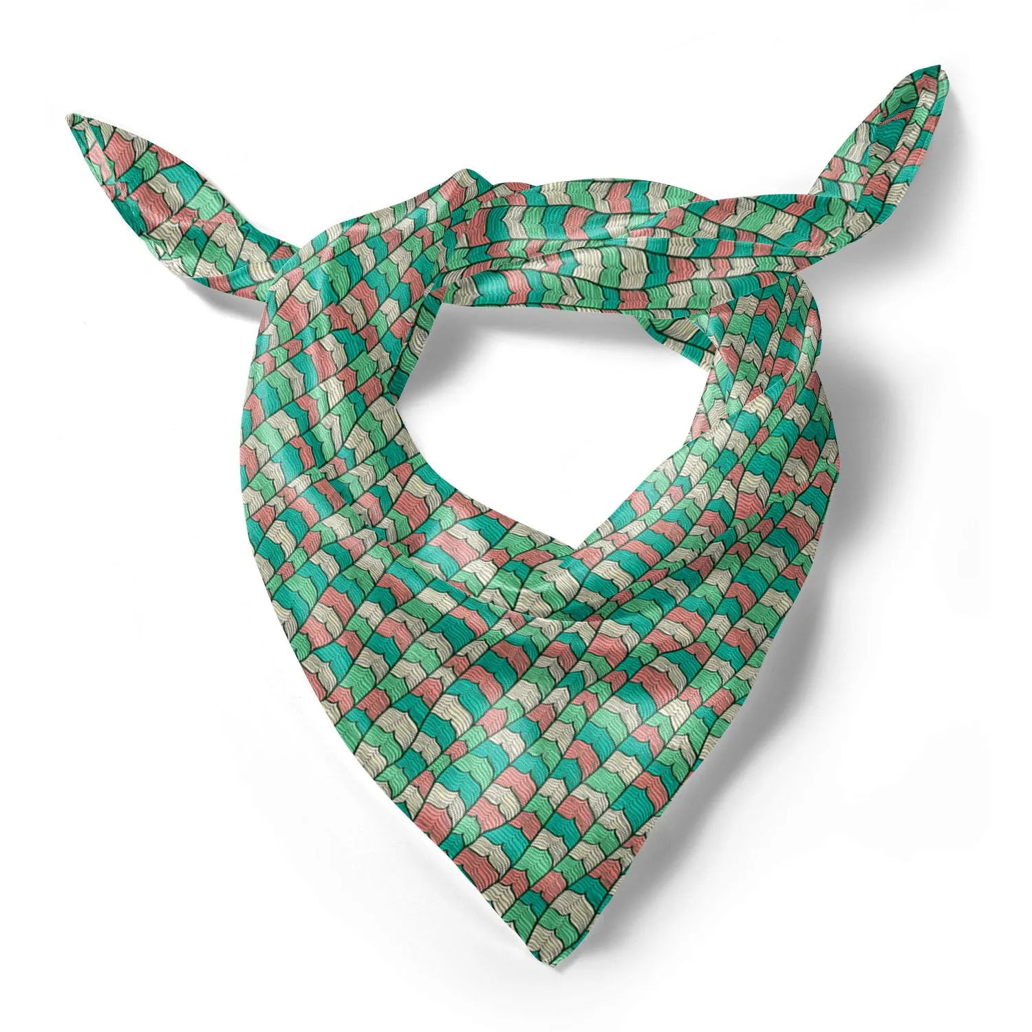 Abstract Waves Printed Stole Dupatta Headwear | Girls & Women | Soft Poly Fabric
