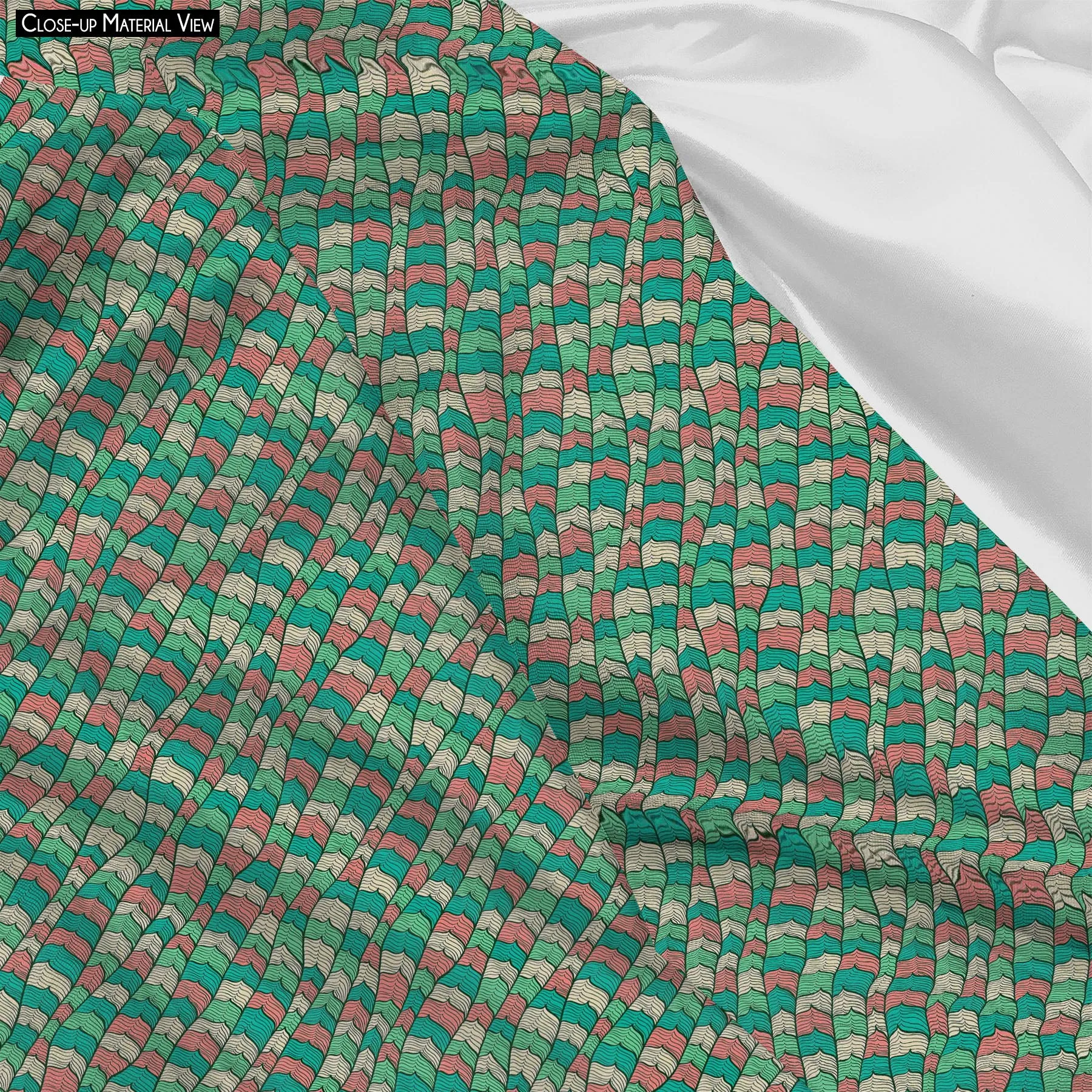 Abstract Waves Printed Stole Dupatta Headwear | Girls & Women | Soft Poly Fabric