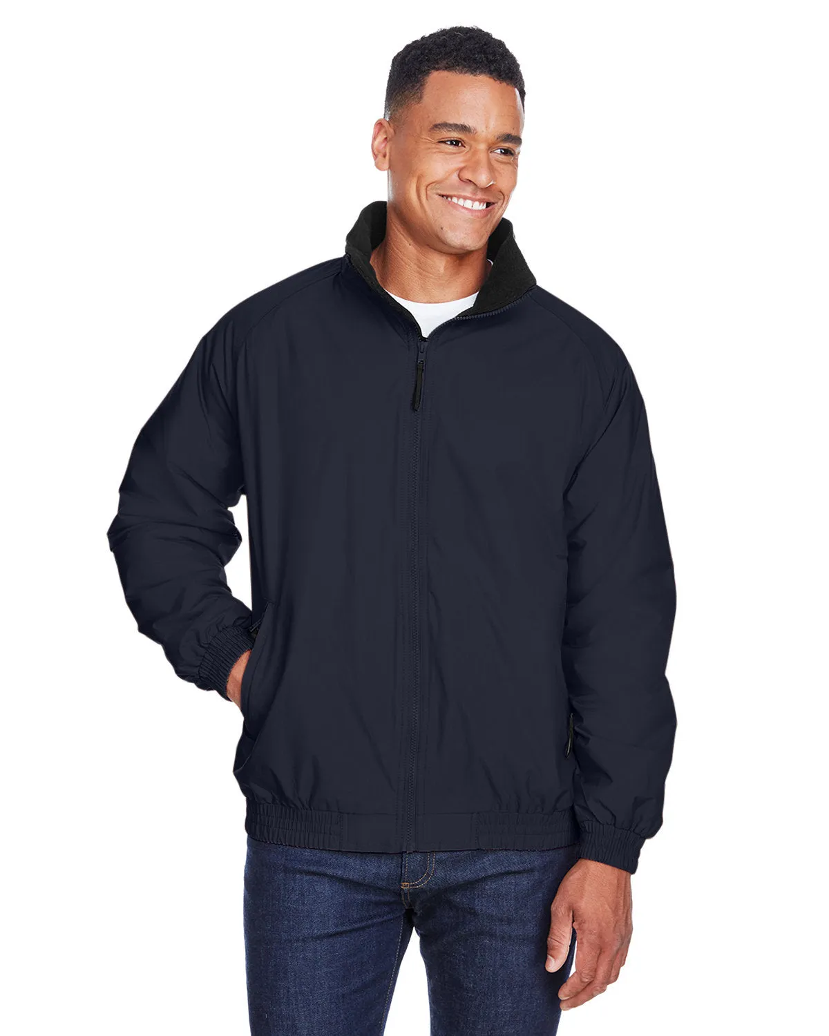 Adult Fleece-Lined Nylon Jacket-M740