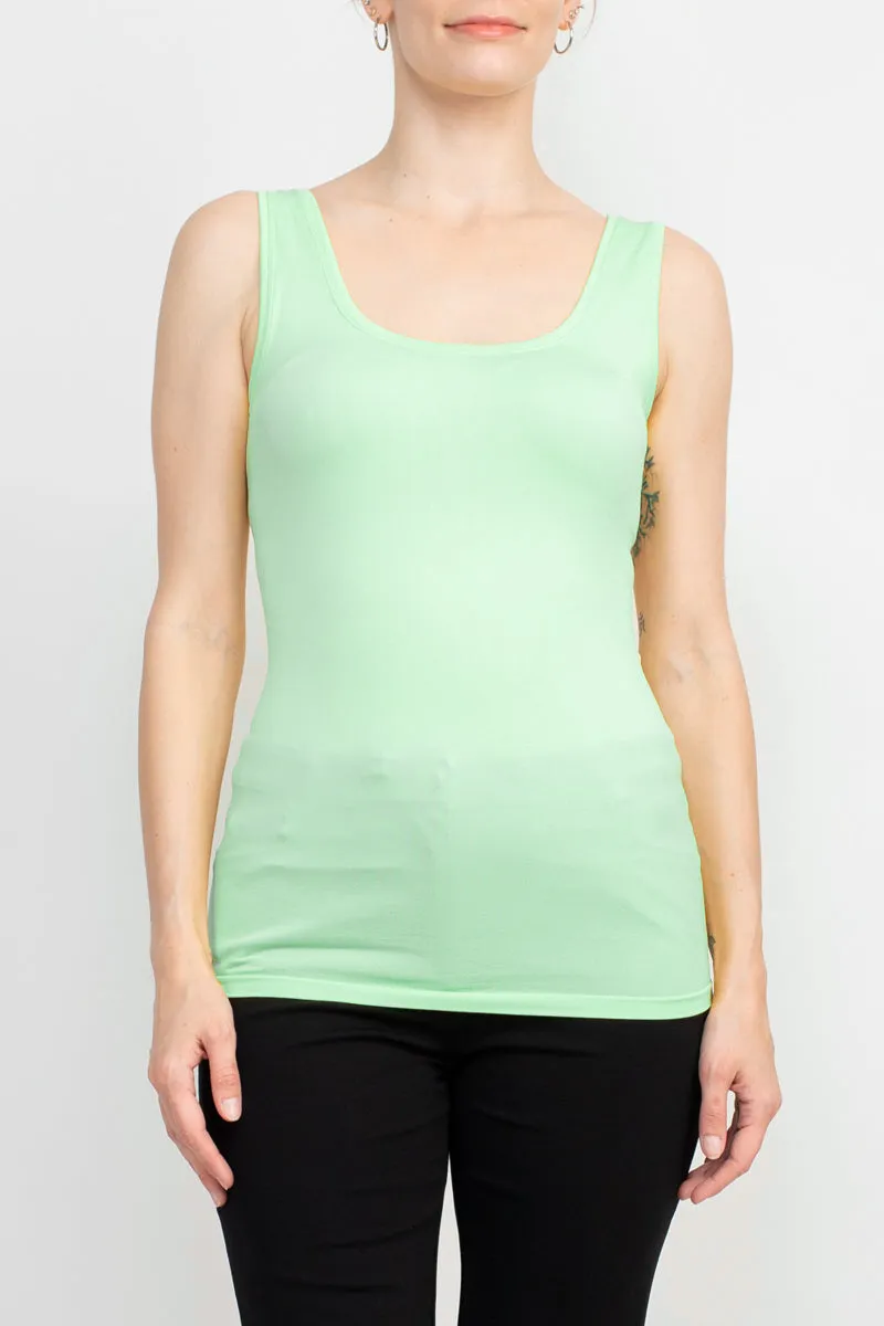 Alberto Makali Square Neck Sleeveless Solid Spandex Top