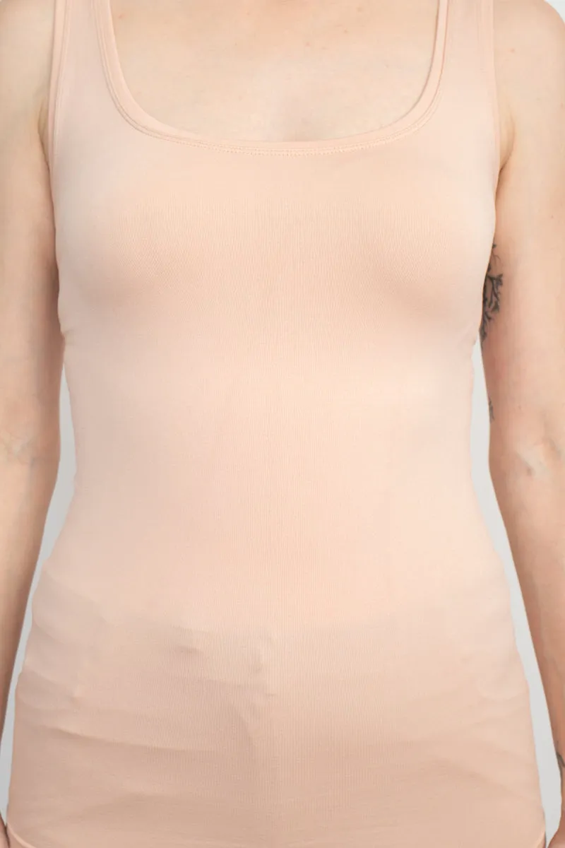 Alberto Makali Square Neck Sleeveless Solid Spandex Top