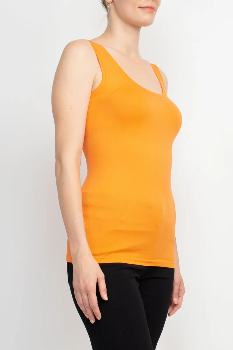 Alberto Makali Square Neck Sleeveless Solid Spandex Top