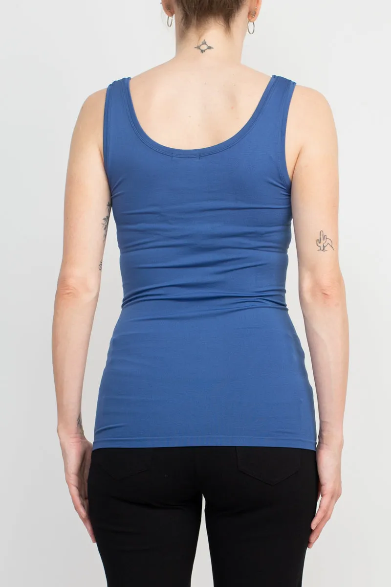 Alberto Makali Square Neck Sleeveless Solid Spandex Top