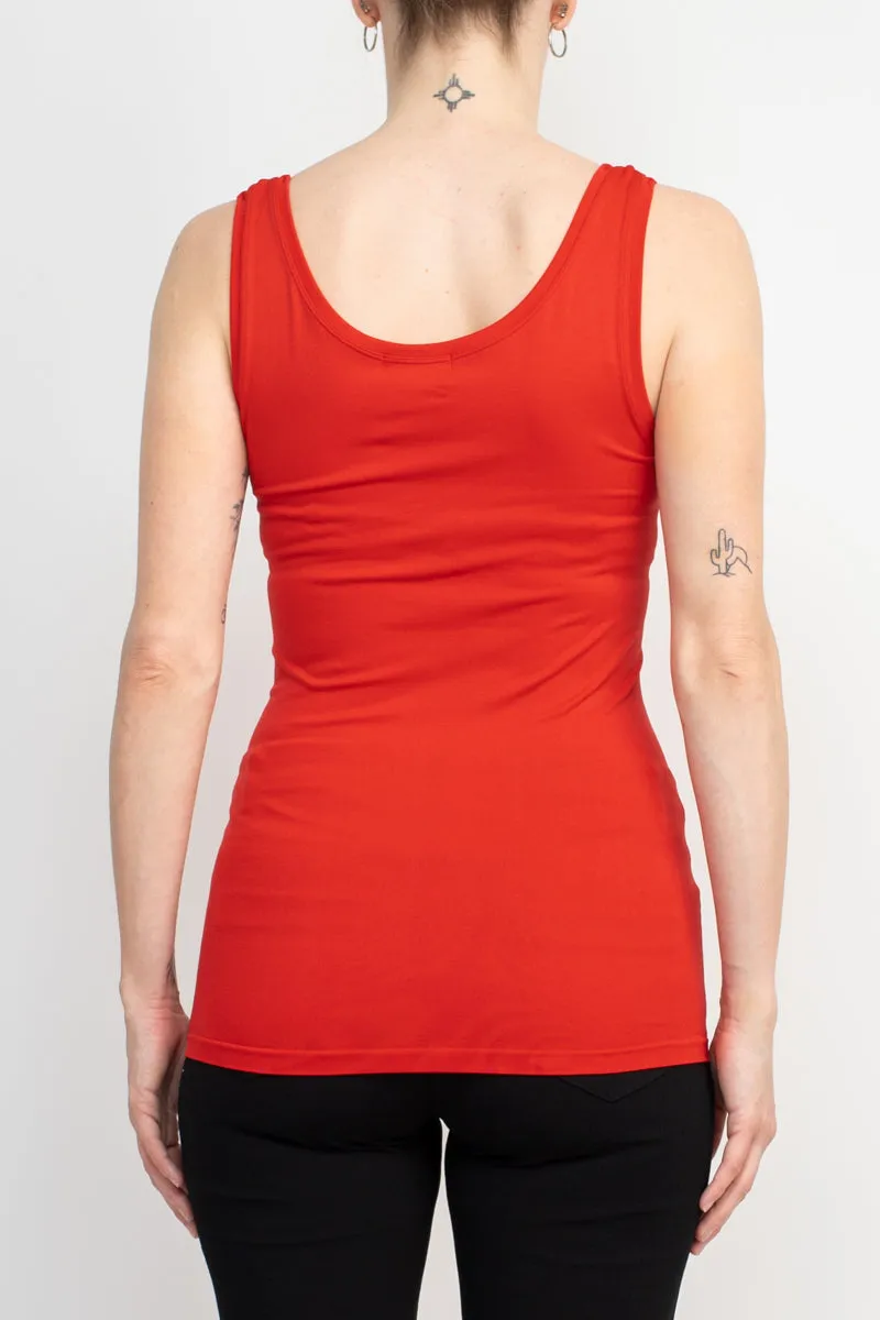 Alberto Makali Square Neck Sleeveless Solid Spandex Top