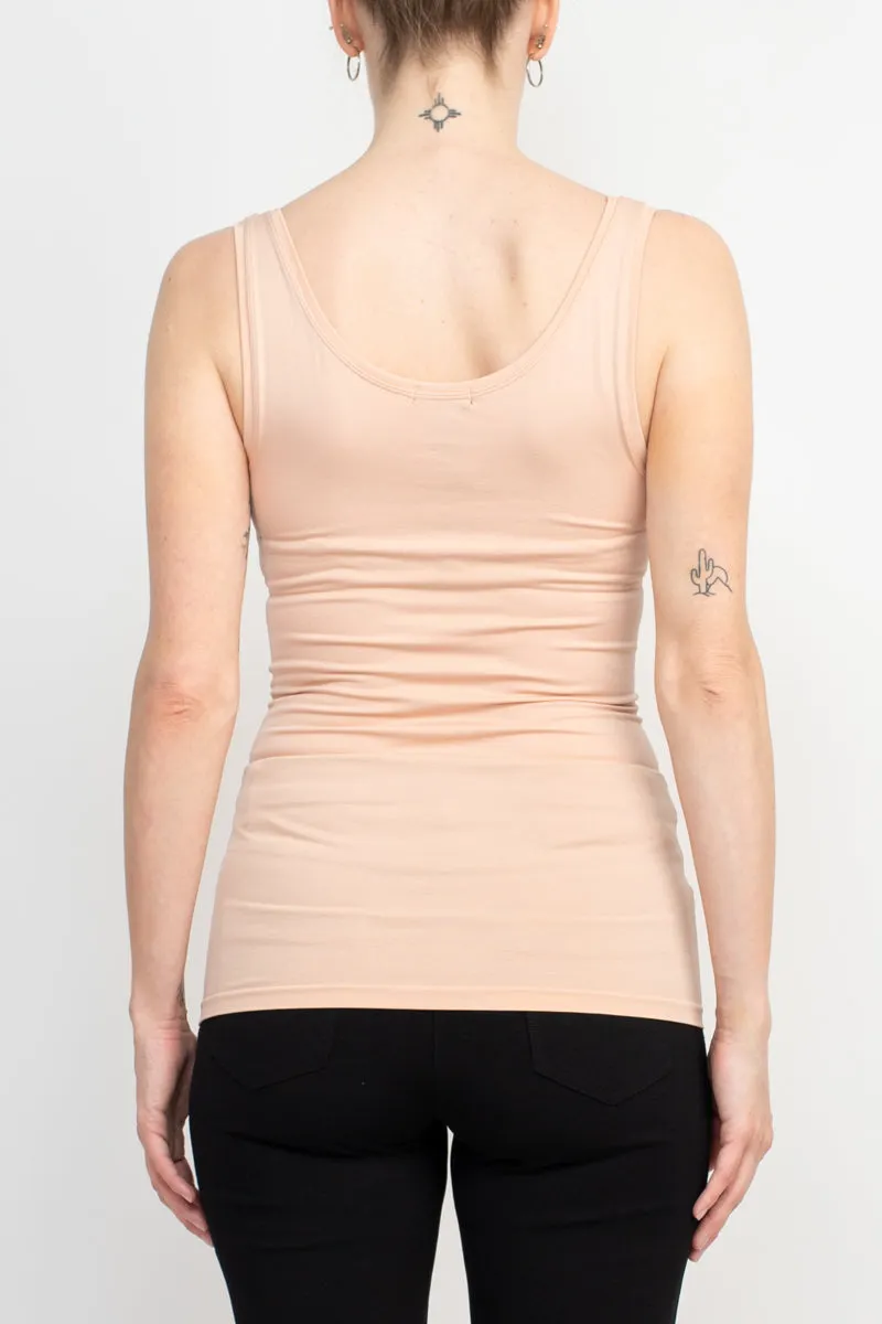 Alberto Makali Square Neck Sleeveless Solid Spandex Top