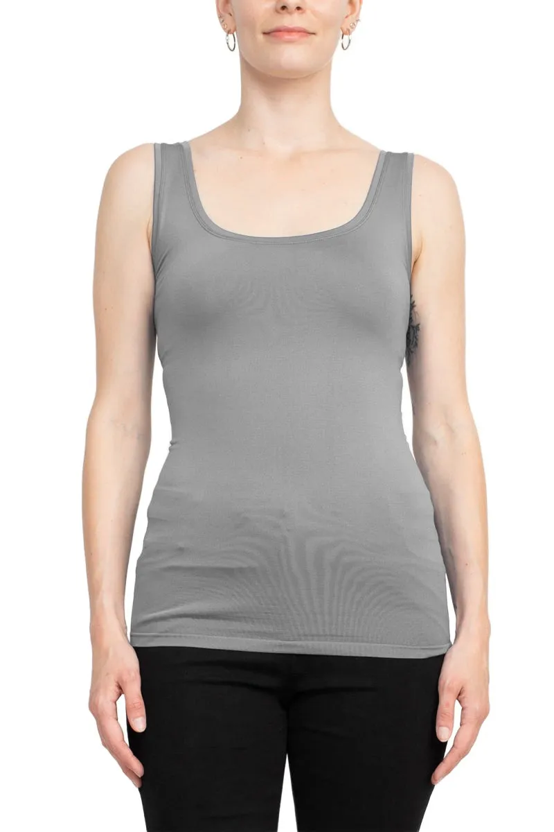 Alberto Makali Square Neck Sleeveless Solid Spandex Top