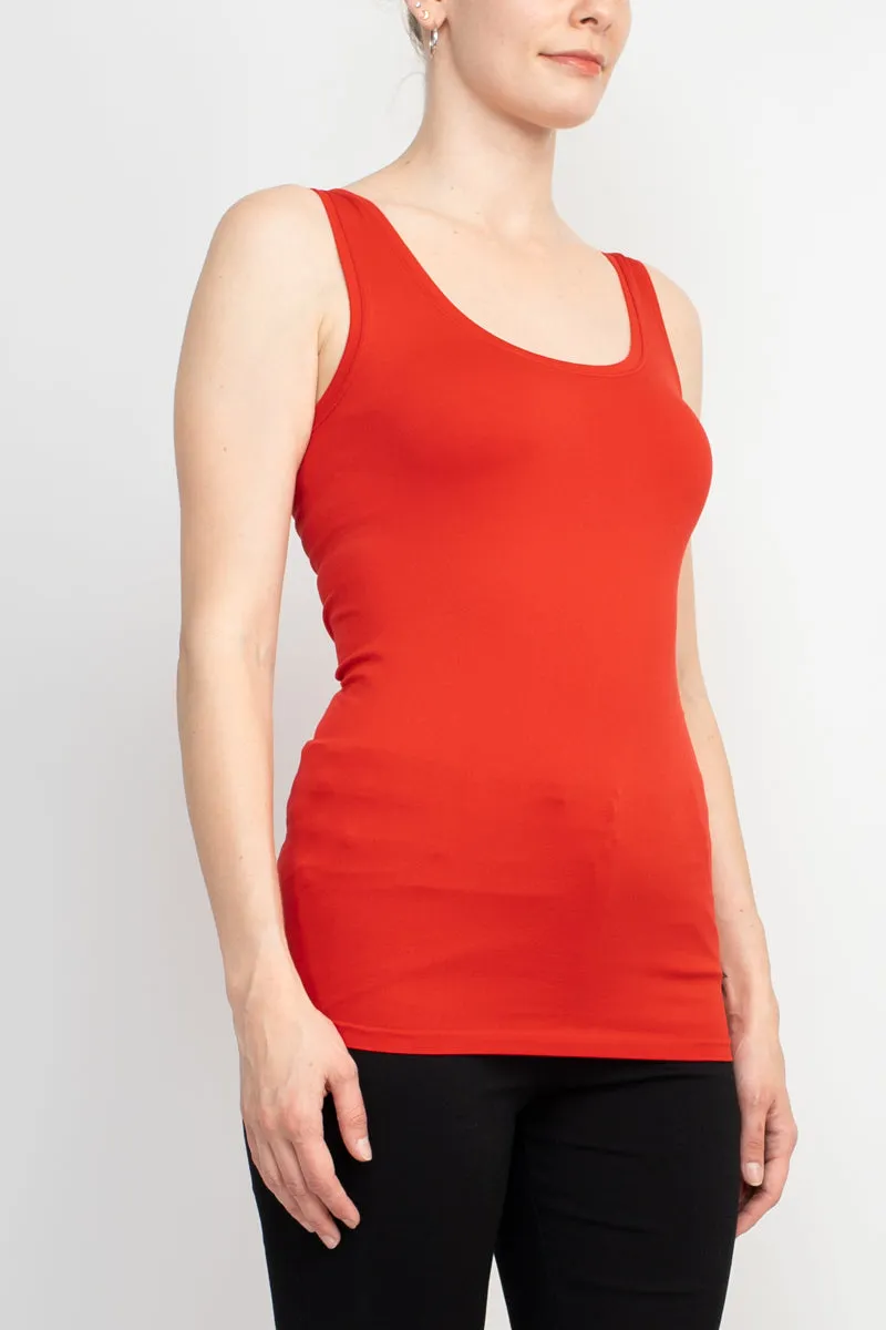 Alberto Makali Square Neck Sleeveless Solid Spandex Top