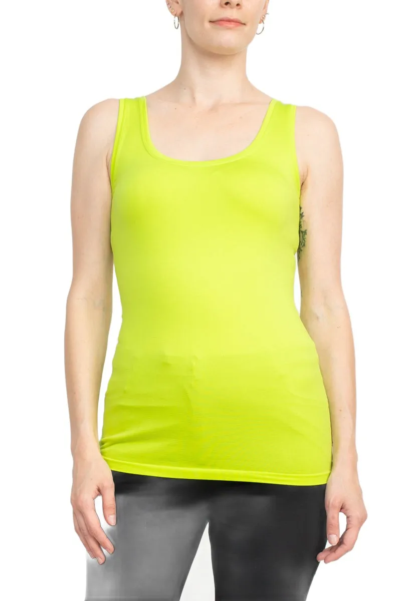 Alberto Makali Square Neck Sleeveless Solid Spandex Top