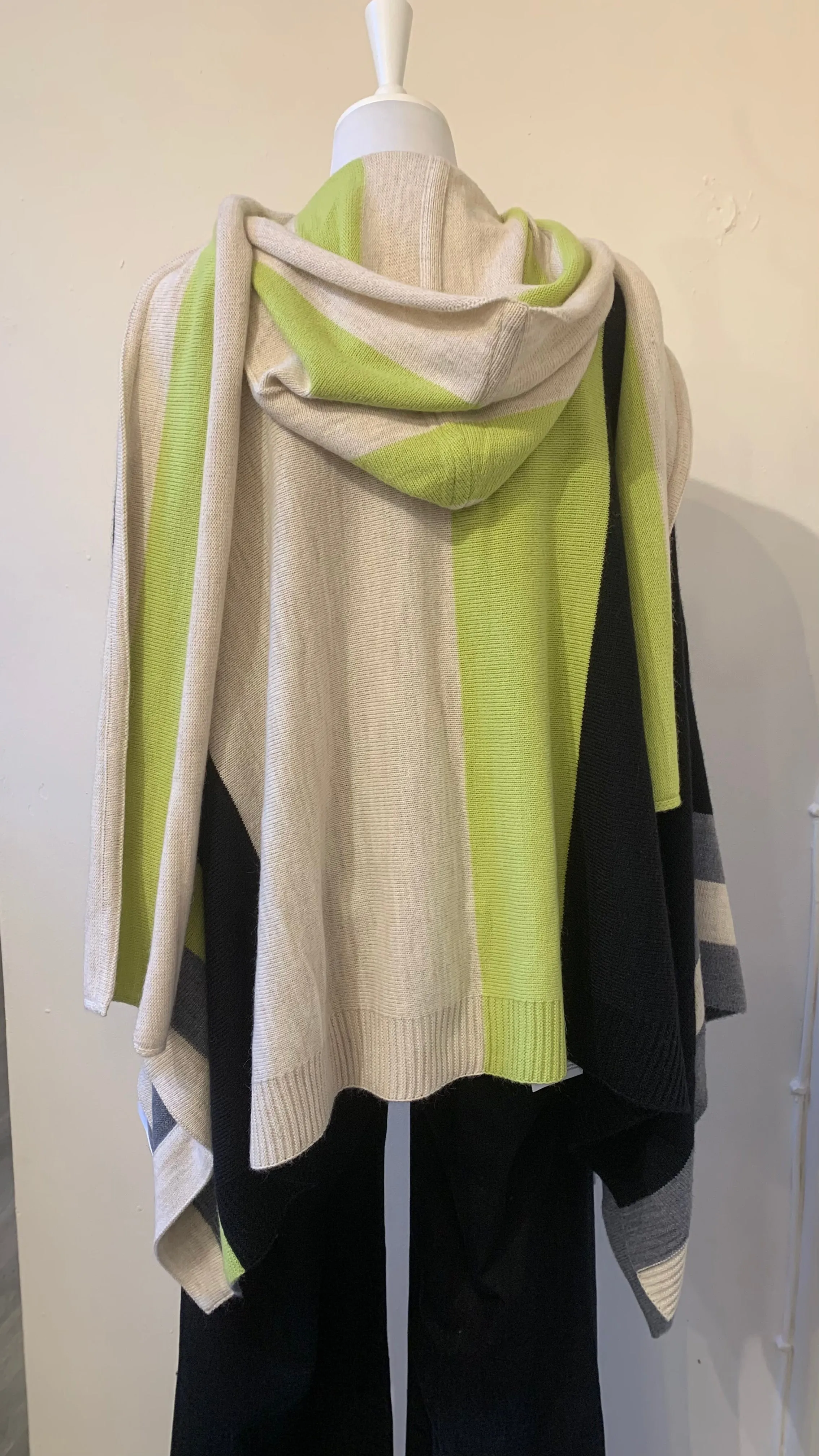 Aldo Martins Striped Vanilla Caraz Poncho