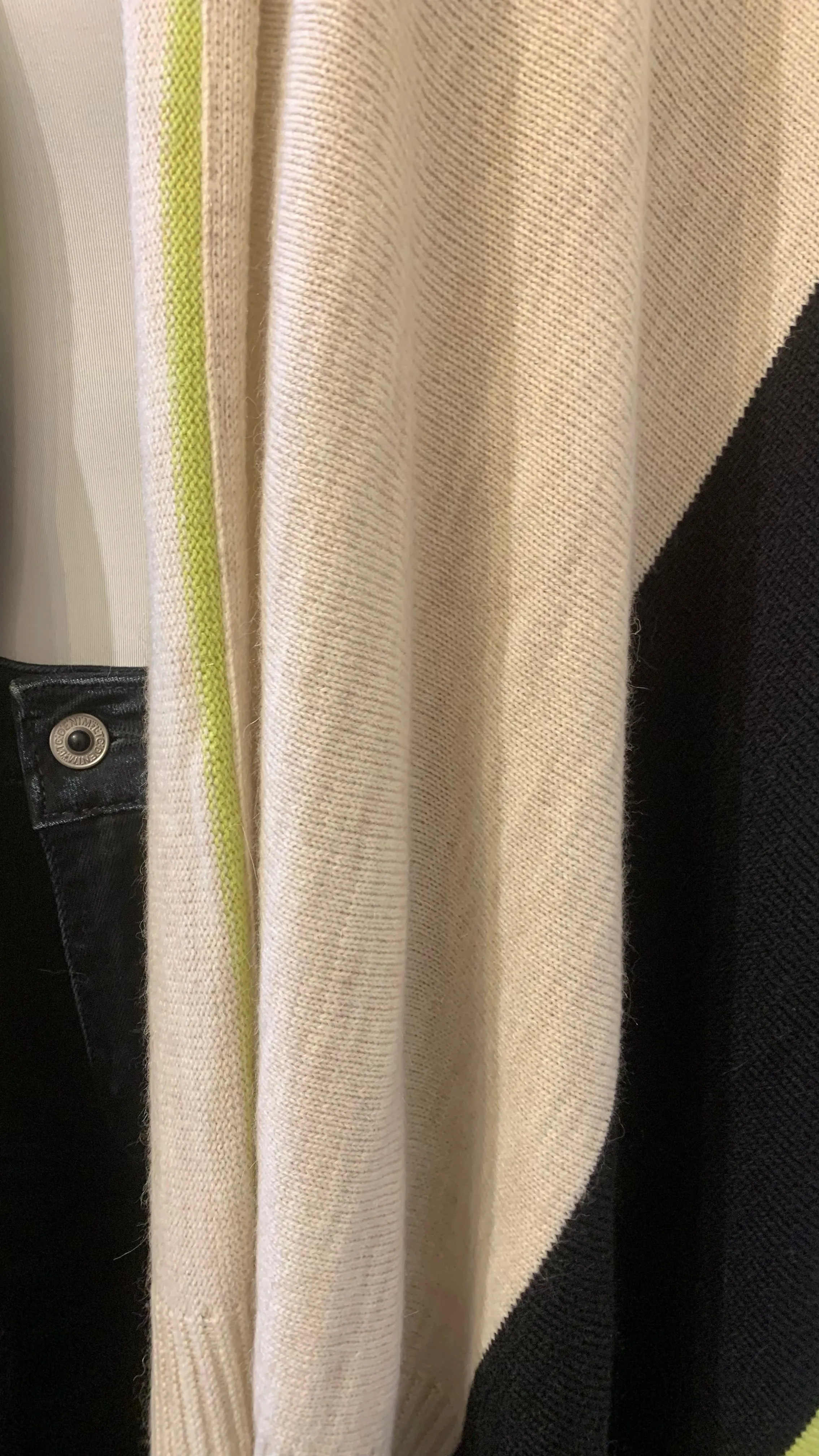 Aldo Martins Striped Vanilla Caraz Poncho