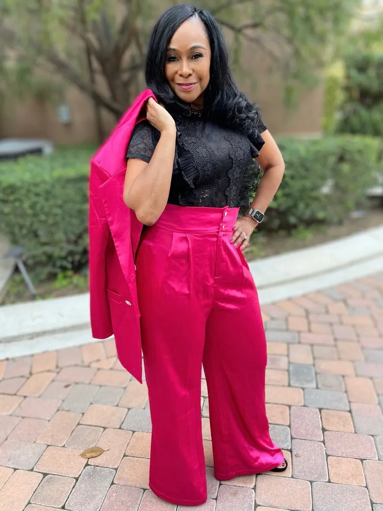 All Class Satin Wide Leg Pants