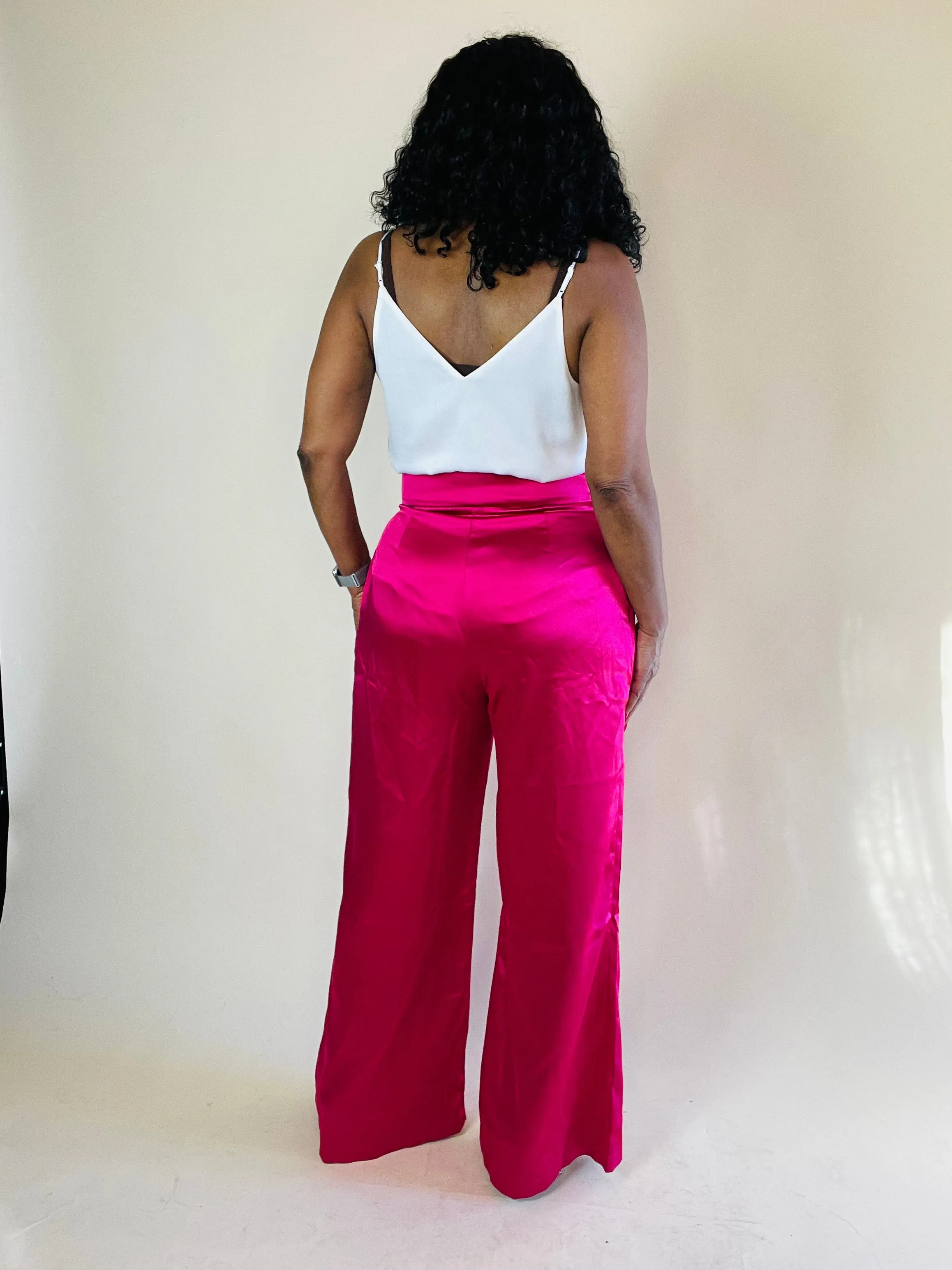 All Class Satin Wide Leg Pants