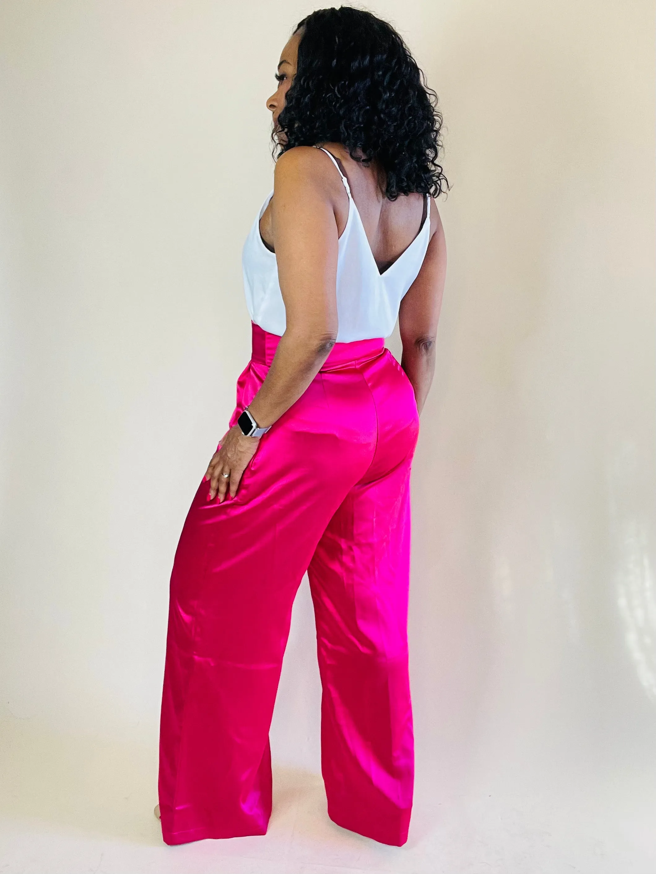 All Class Satin Wide Leg Pants