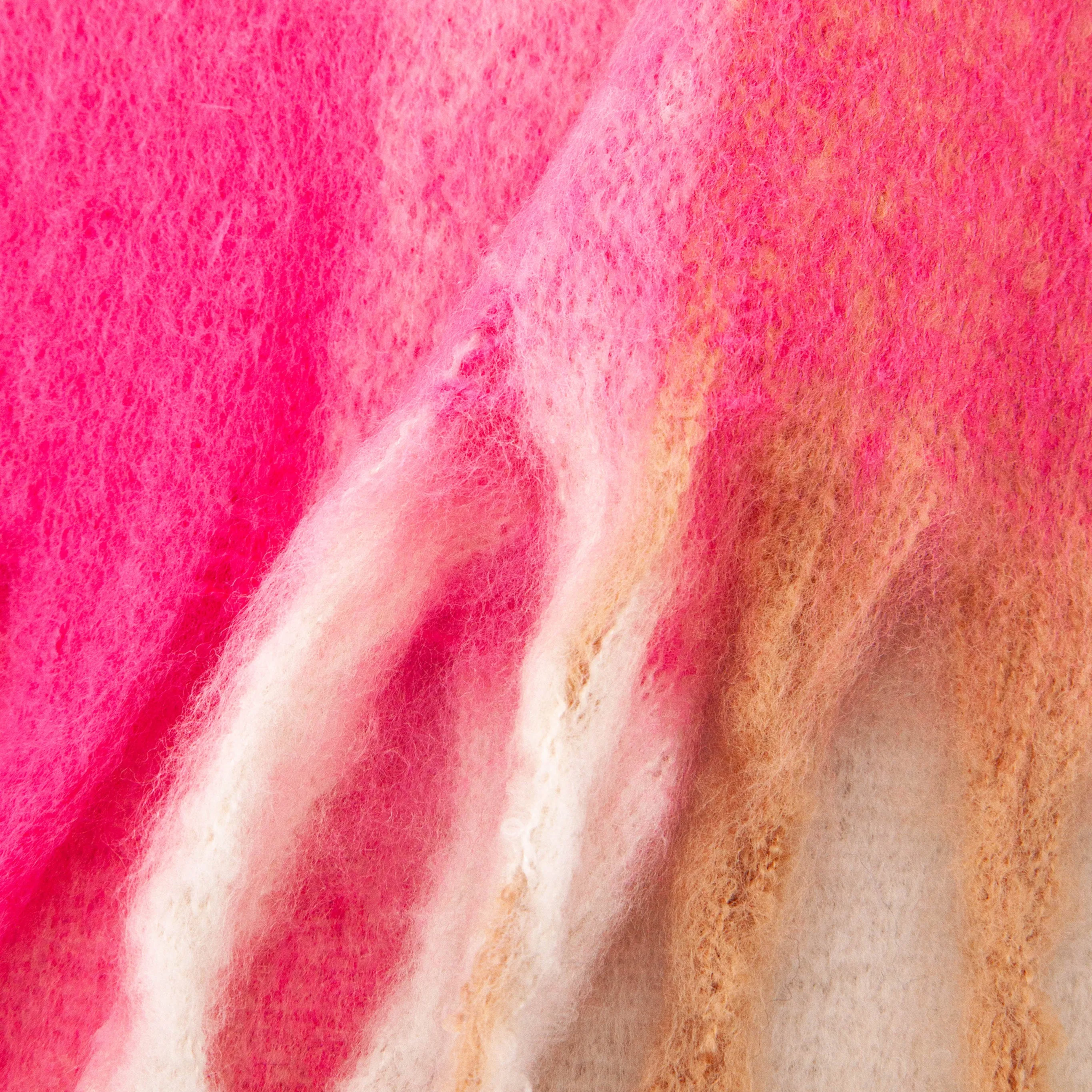 Allie Heavyweight Scarf - Pink, Square Colour Block