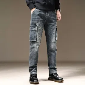 American Fashion High Street Loose Straight Cargo Jeans