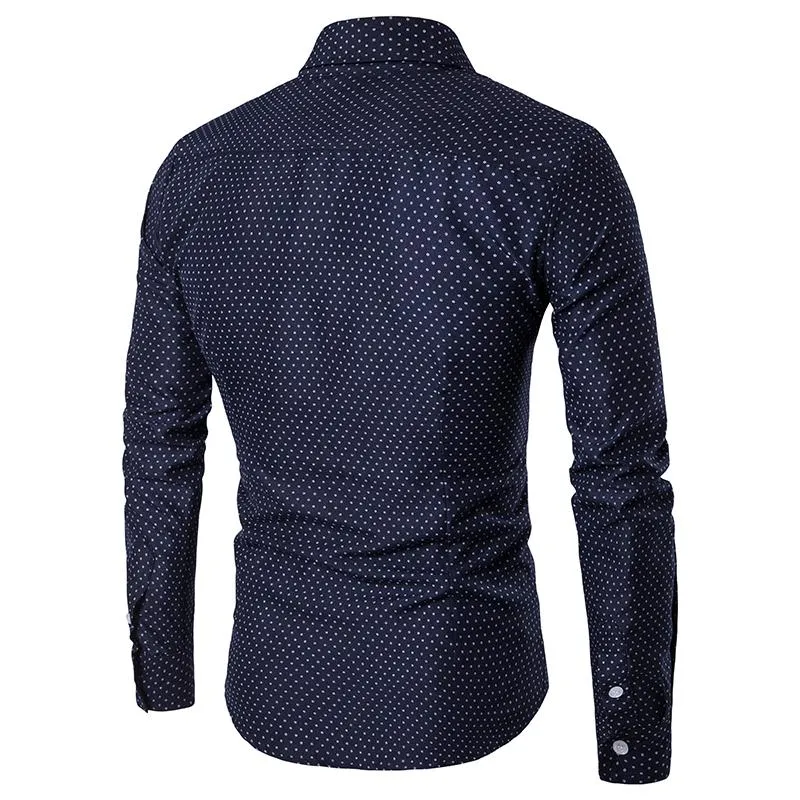 Angelo Ricci™ Autumn Fashion Polka Dot Shirt