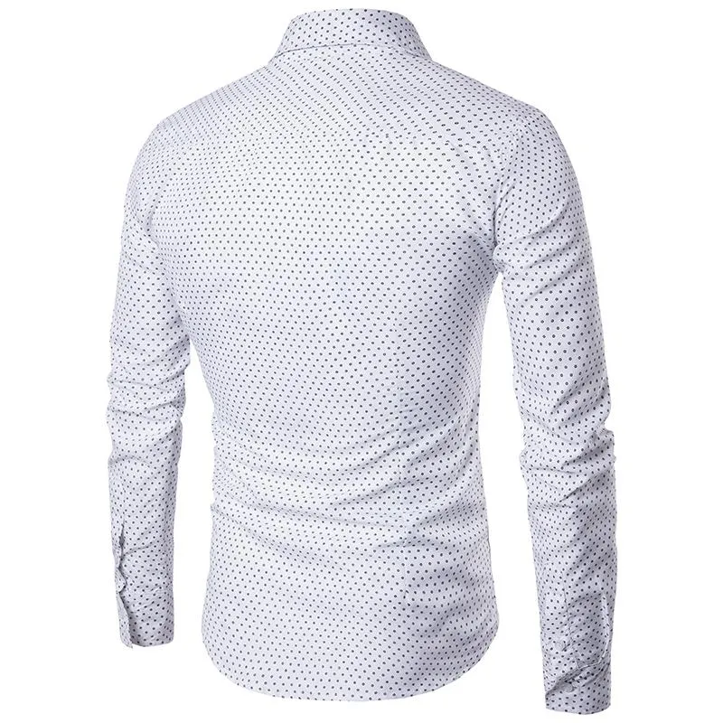Angelo Ricci™ Autumn Fashion Polka Dot Shirt