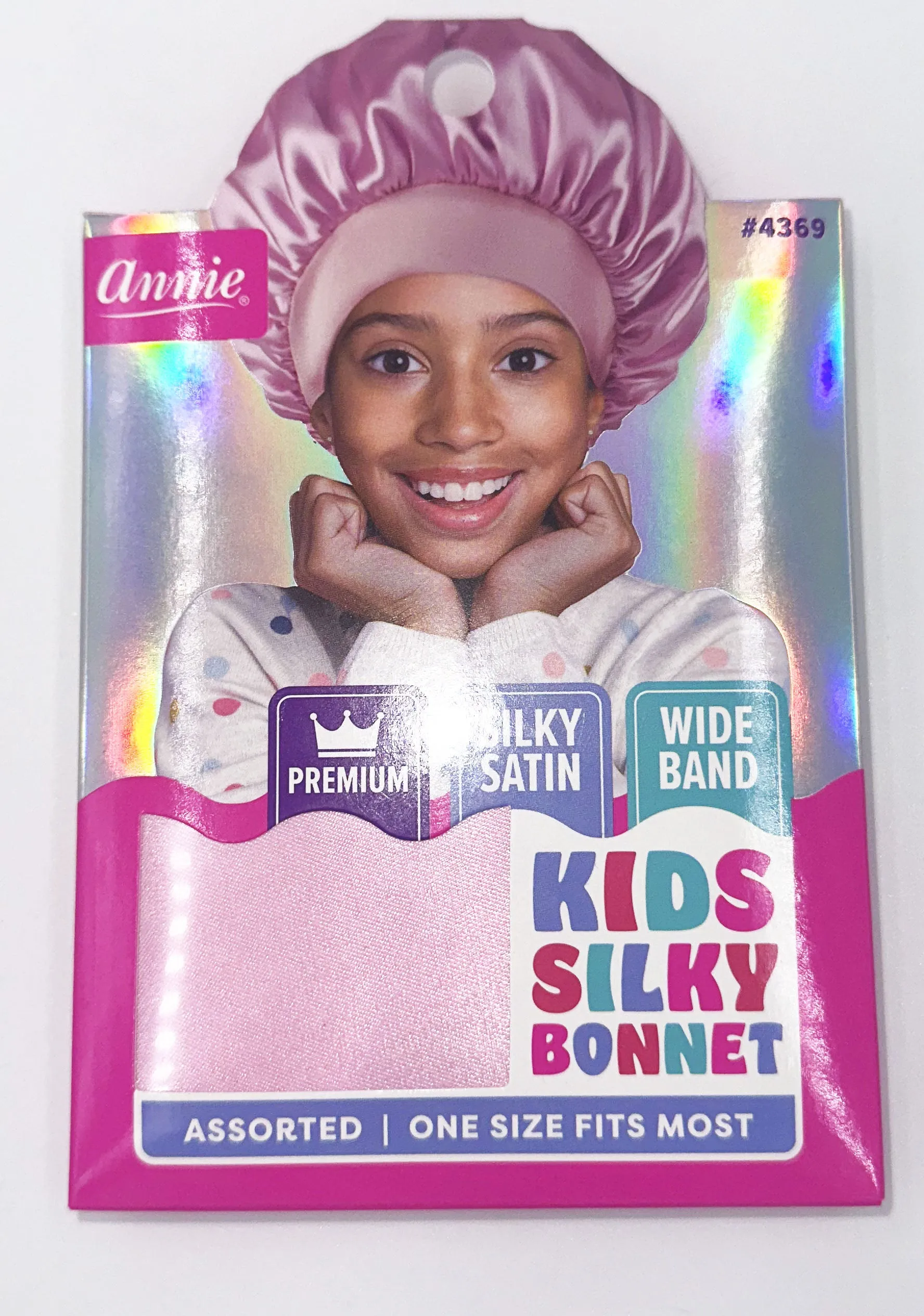 Annie Kid's Silky Bonnet Wide Band Assorted 4369