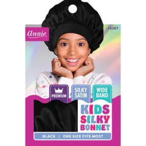 Annie Premium Kids Silky Wide Edge Dual Layer Bonnet Asst Black - 4367