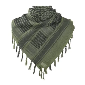 Arab Scarf Cotton Shemagh Scarves Outdoor Keffiyeh Desert Scarfs Head Wrap Shawl with Tassels for Men Women Green