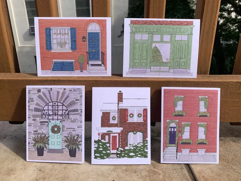 Art by Alicia Holiday Stoops Card Pack