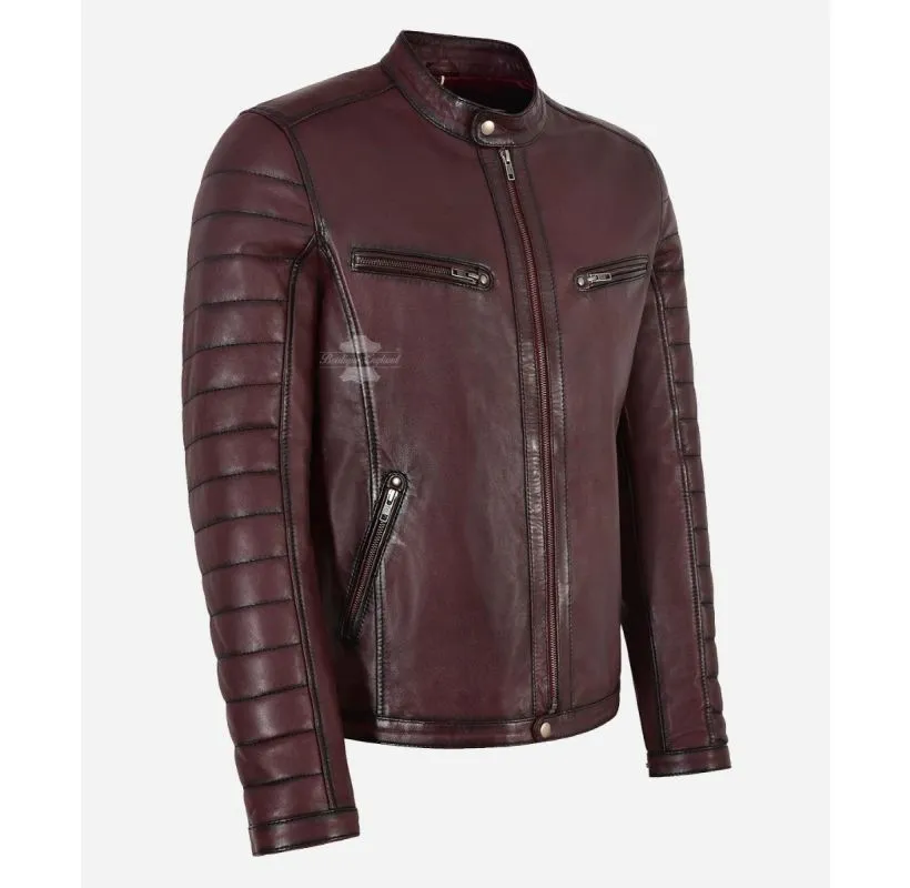 ASPHALT Men's Leather Jacket Biker Leather Jacket