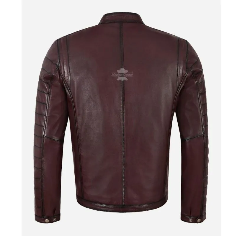 ASPHALT Men's Leather Jacket Biker Leather Jacket