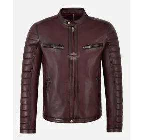 ASPHALT Men's Leather Jacket Biker Leather Jacket