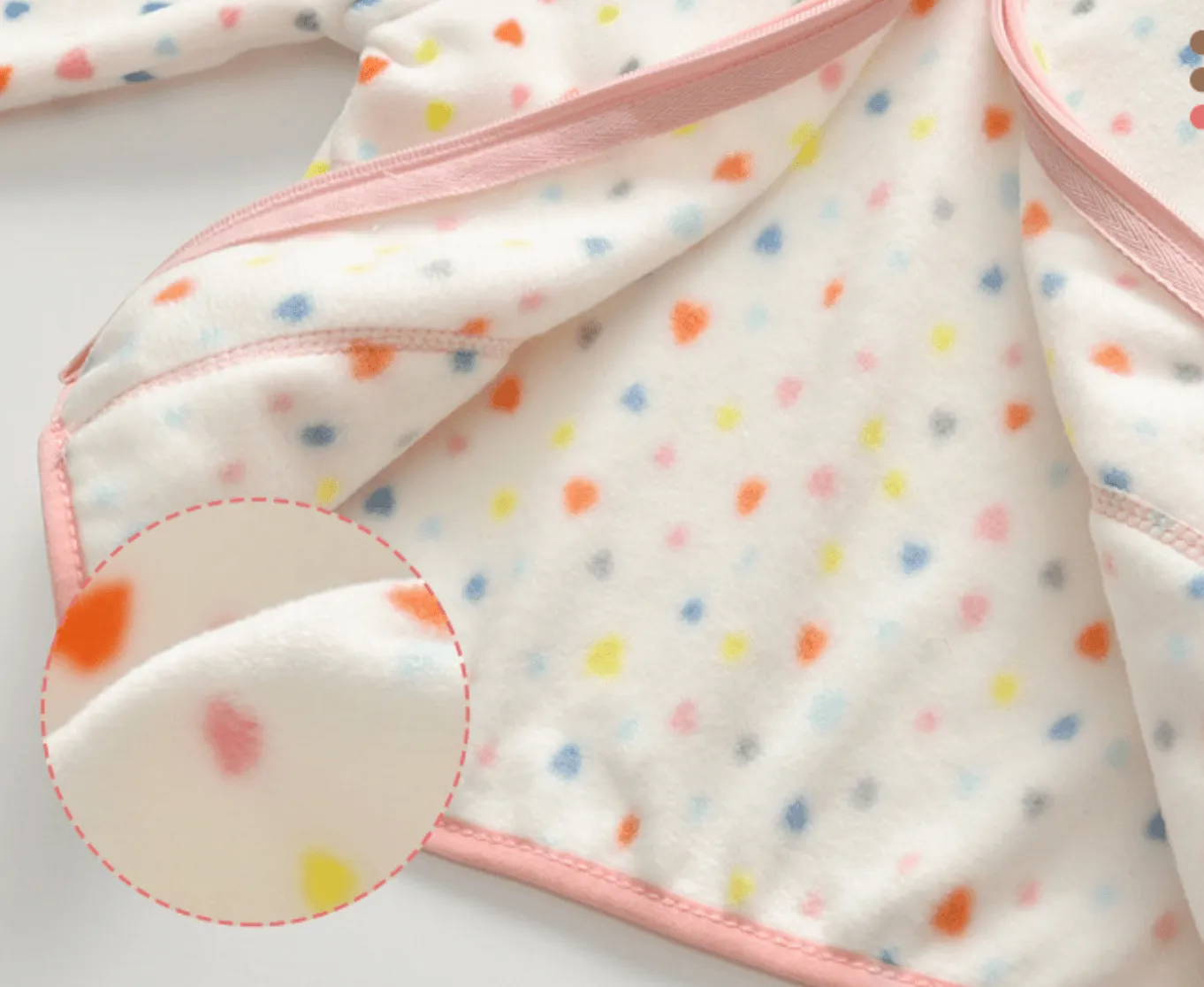 Autumn Winter Kids Fleece Jacket - Hearts Polka (2-6 years)