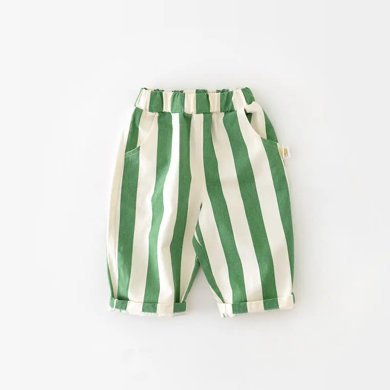Baby Design Vertical Striped Casual Pants