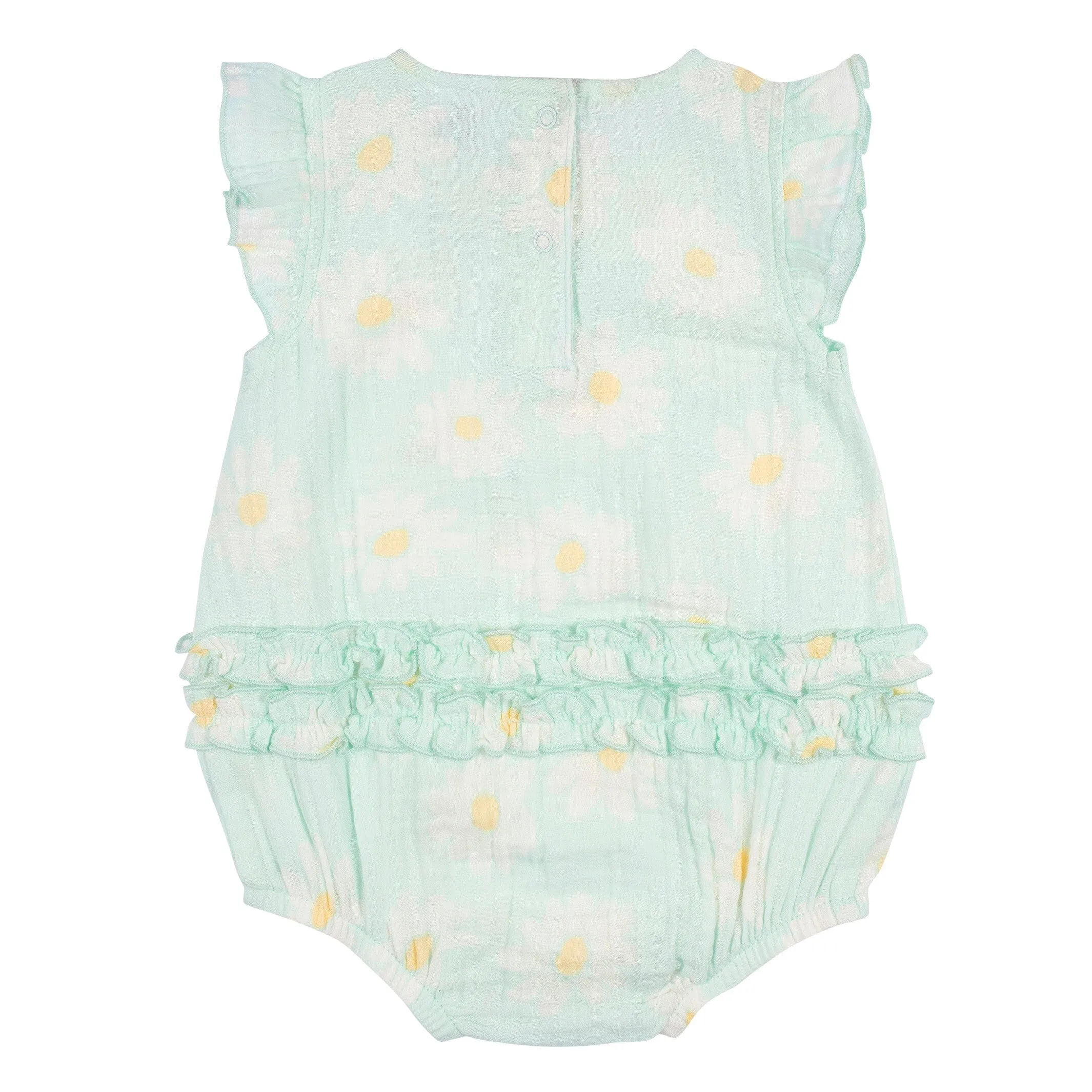 Baby Girls Daisies Gauze Bubble Romper