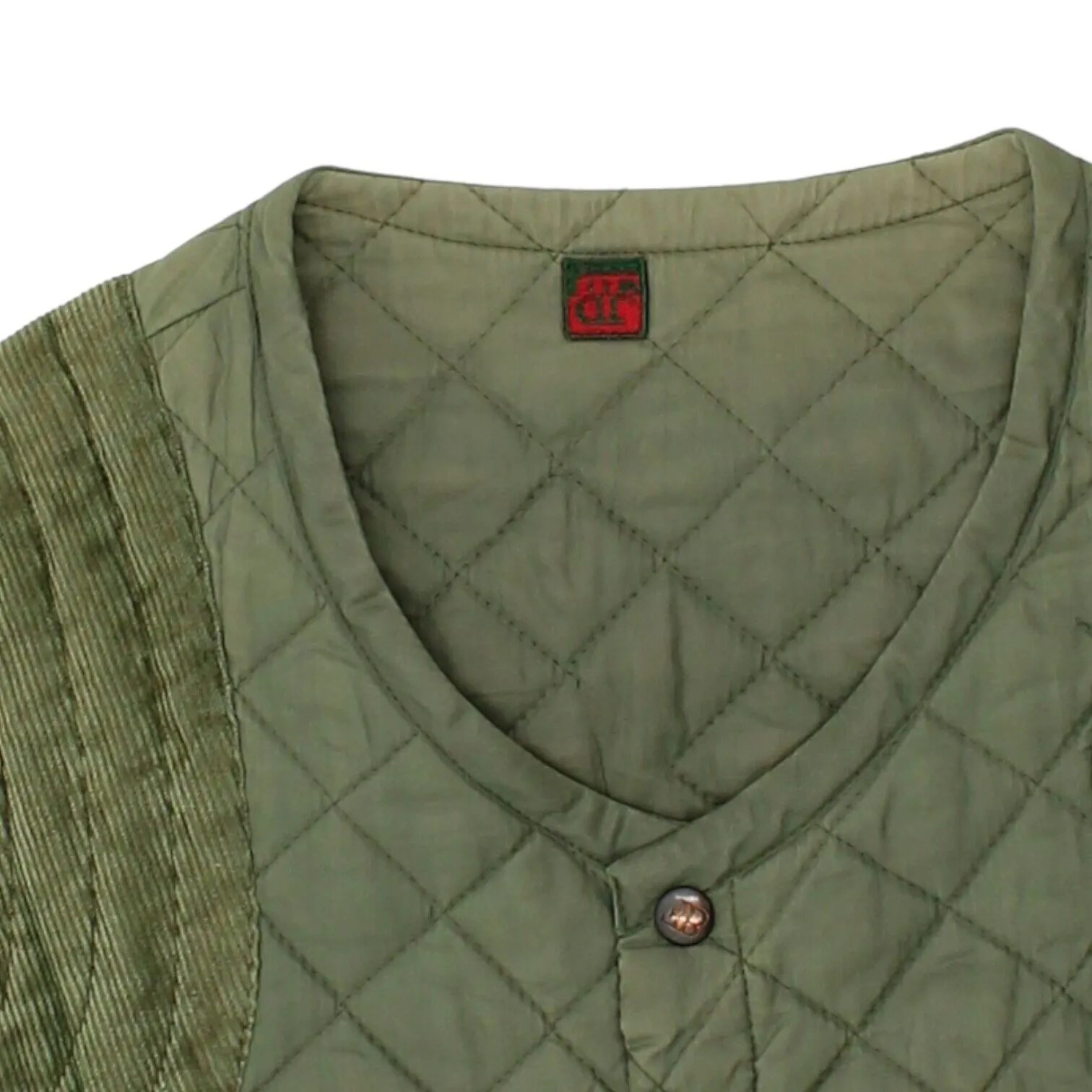 Belfe & Belfe Mens Green Quilted Gilet | Vintage Designer Sleeveless Jacket VTG