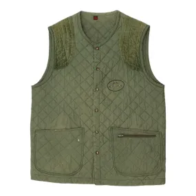 Belfe & Belfe Mens Green Quilted Gilet | Vintage Designer Sleeveless Jacket VTG