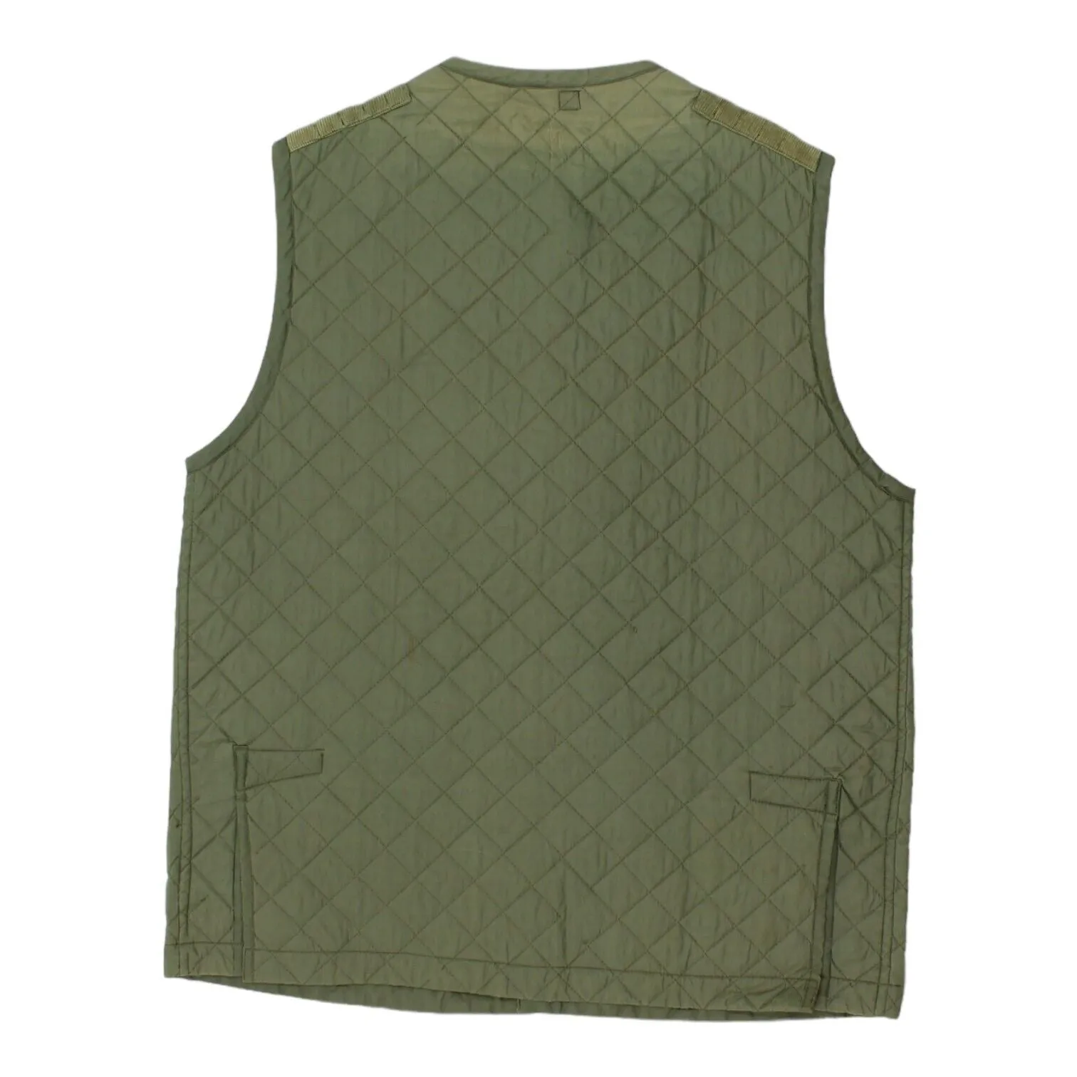 Belfe & Belfe Mens Green Quilted Gilet | Vintage Designer Sleeveless Jacket VTG