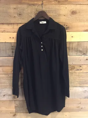 Black Safari Tencel Shirt Dress