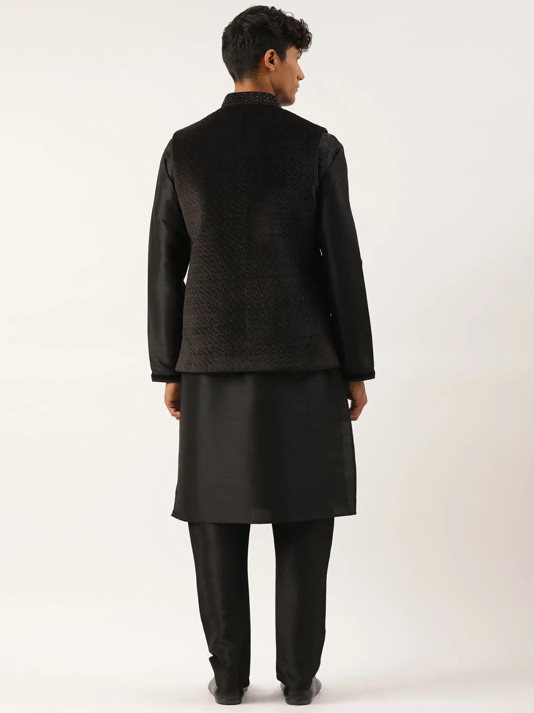 Black Velvet Quilted Jacket