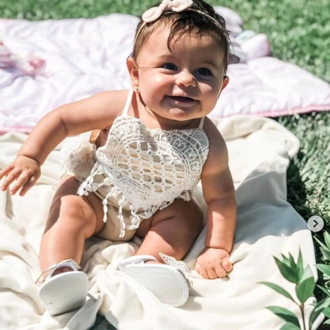 Boho Lace Baby Romper