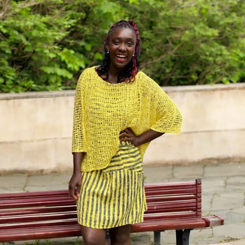 Breezy Yellow Bohemian Popcorn Cover Up