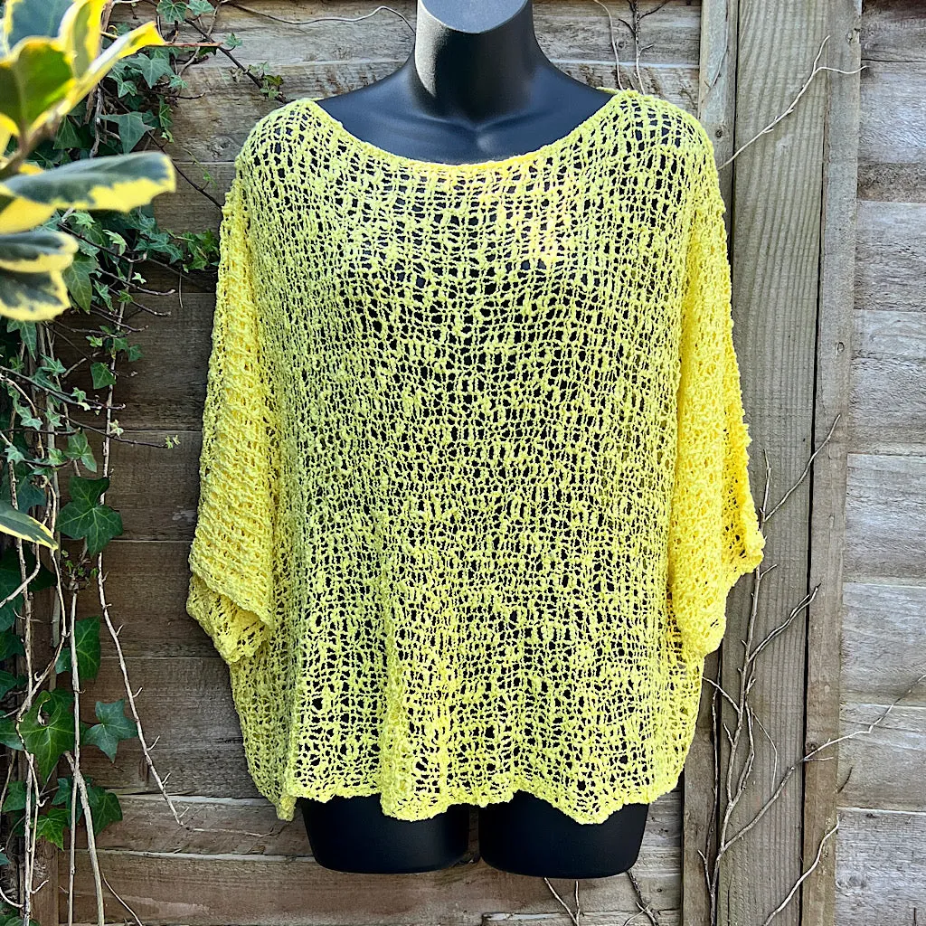 Breezy Yellow Bohemian Popcorn Cover Up