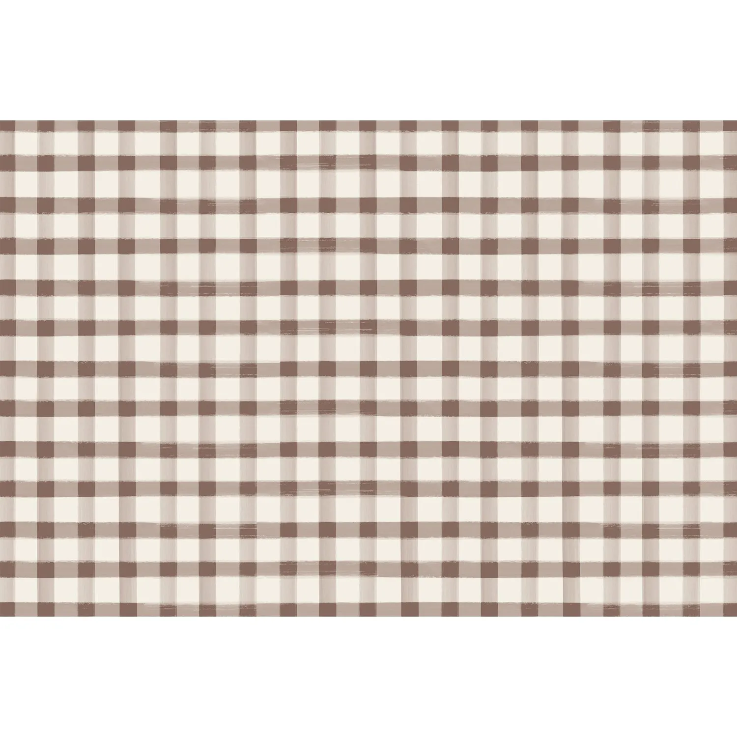 Brown Painted Check Placemat