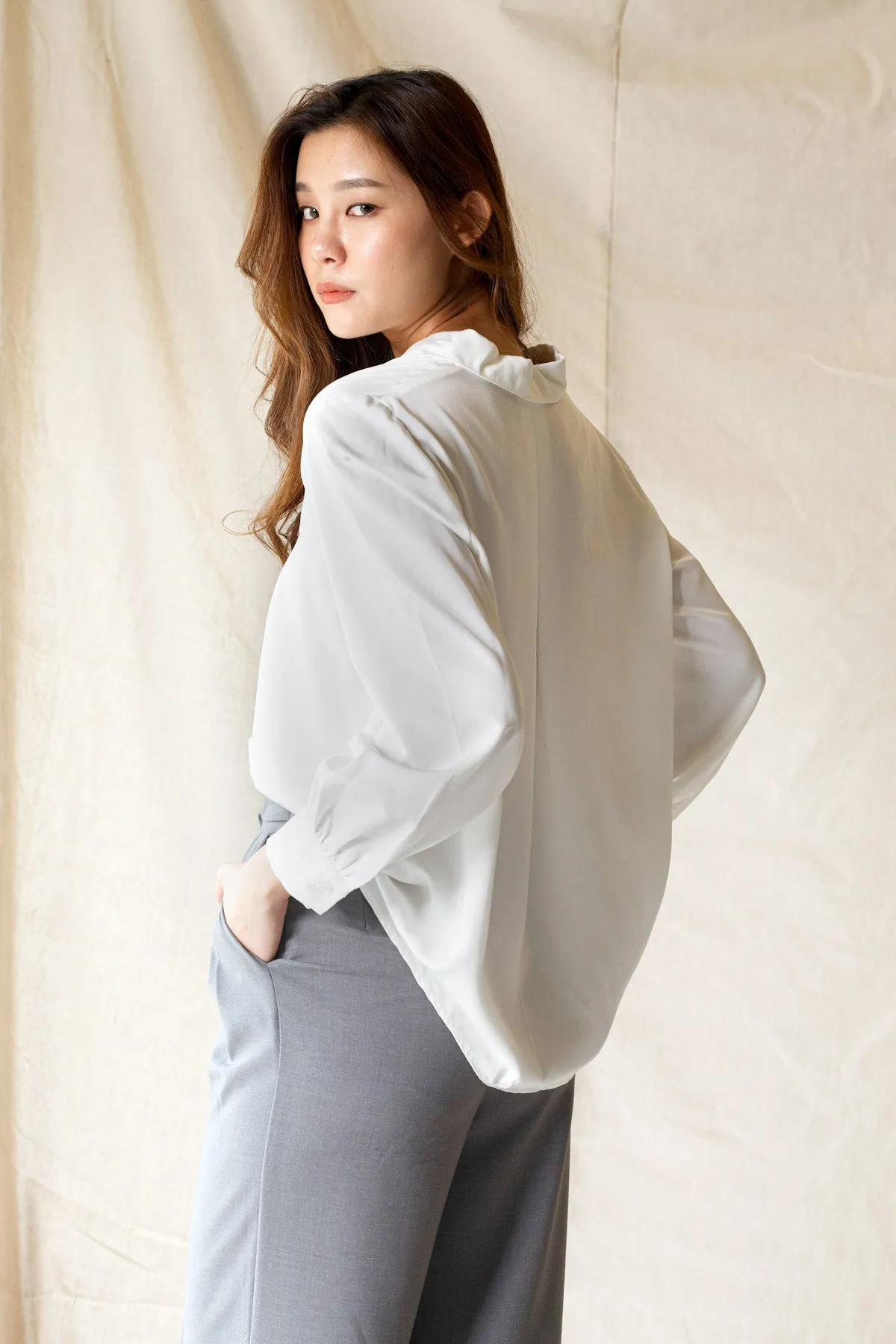 Buckled Design Wide Leg Trousers